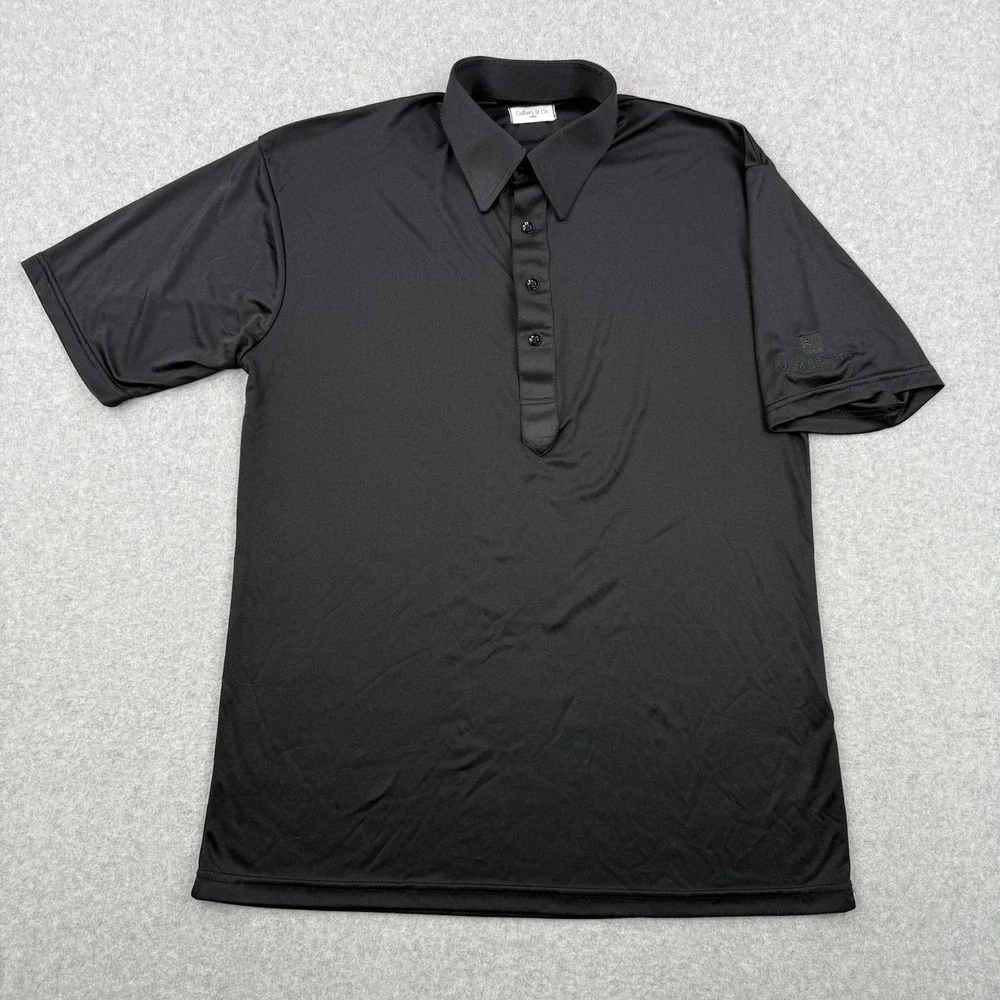 Collars & Co Shirt Mens Large Black Dress Collar Polo Performance MGM‎ Japan